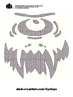 a jack-o-lantern pattern