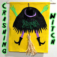 Crashing Witch Door Hanging