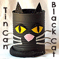 Tin Can Black Cat