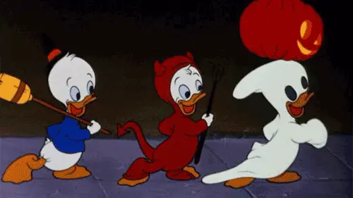 Disney's Huey, Dewey & Louie dressed for Halloween