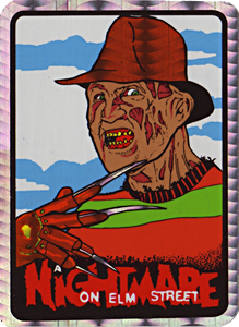 large sticker featuring the movie A Nightmare on Elm Street