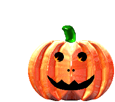 a ghost popping up from behind a jack-o-lantern